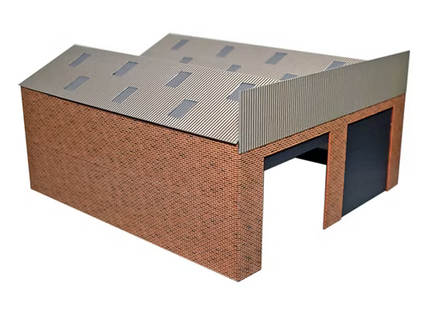 BARGAIN - Modernised Bus Depot Building Card Kit (OO Gauge)