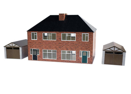BARGAIN - 1930s Semi-Detached House Card Kit (OO Gauge)