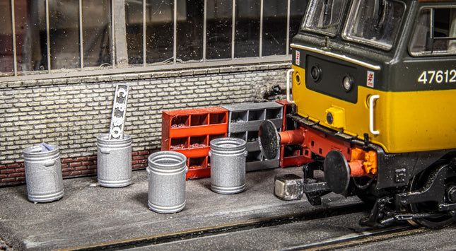 Metal Waste Bins - TT:120 Scale (Pack of 10)