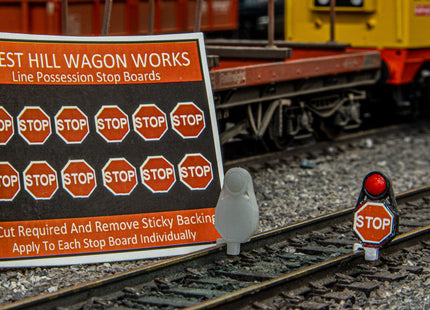 Depot and Workshop Rail Stop Boards - OO Gauge (Pack of 6)