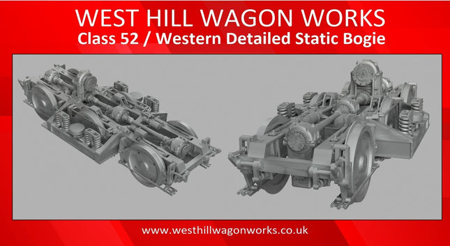 Class 52 / Western Detailed Static Bogie - O Gauge