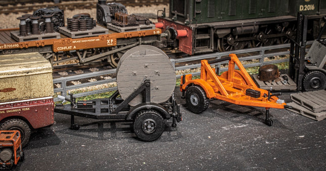 Cable Drum Trailers - OO Gauge (Pack of 2)