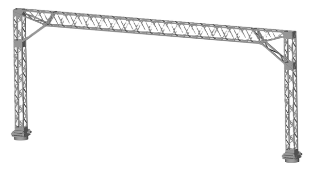 E12-2 - N-Gauge OHLE - 1500vDC - Lattice Structure Kit for 4-Track (130mm Span)