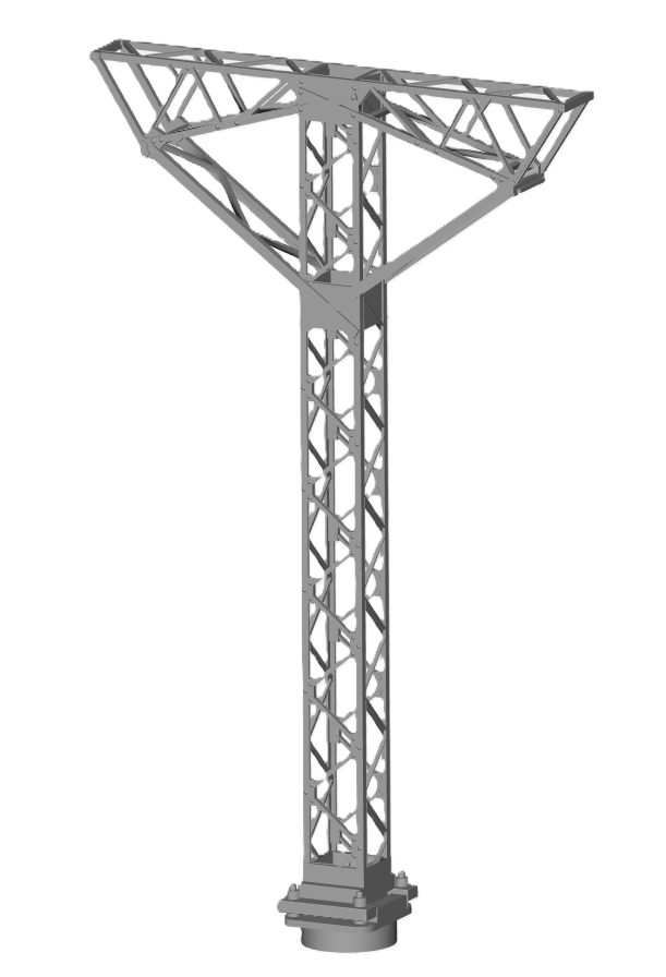 E12-5 - N-Gauge OHLE - 1500vDC - Lattice Double Sided Mast