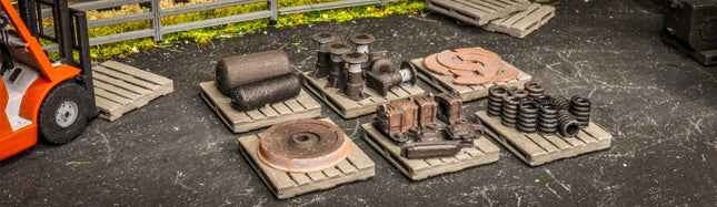 Detailed Pallets With Wagon Parts - O Gauge (Pack of 6)