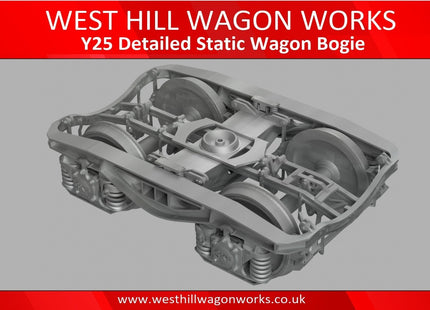 Y25 Type Wagon Bogie - Detailed Static Bogies - OO Gauge (Pack of 2)
