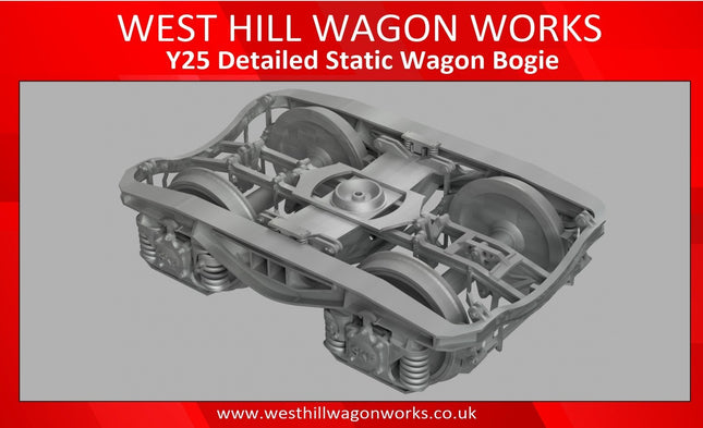 Y25 Type Wagon Bogie - Detailed Static Bogies - OO Gauge (Pack of 2)