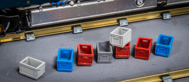 Euro Stackable Storage Boxes - OO Gauge (Pack of 10)