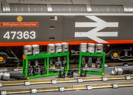 Class 47/45 Pistons, Liners and Storage Racks - OO Gauge