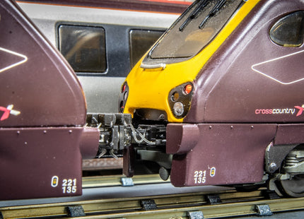 Hunt Magnetic Couplings ELITE - Dellner Pivoting Multiple Working Couplings For Class 220/221 "Voyager"- OO Gauge (2 Pairs)
