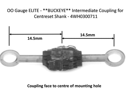 Hunt Magnetic Couplings ELITE - Intermediate Coupling - Couplings for Centerset Shank **BUCKEYE** - OO/HO Gauge