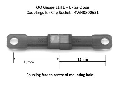 Hunt Magnetic Couplings ELITE - Extra-Close Couplings for Clip Socket - OO Gauge