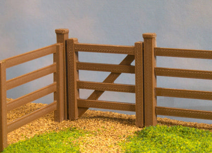 Gates and Stile for Wooden Fencing - Brown - O Gauge