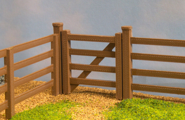 Gates and Stile for Wooden Fencing - Brown - O Gauge