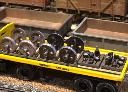 Wagon Wheelsets (Journal Bearing Type) - OO Gauge (Pack of 4, incl. 2 Pallets with axleboxes)
