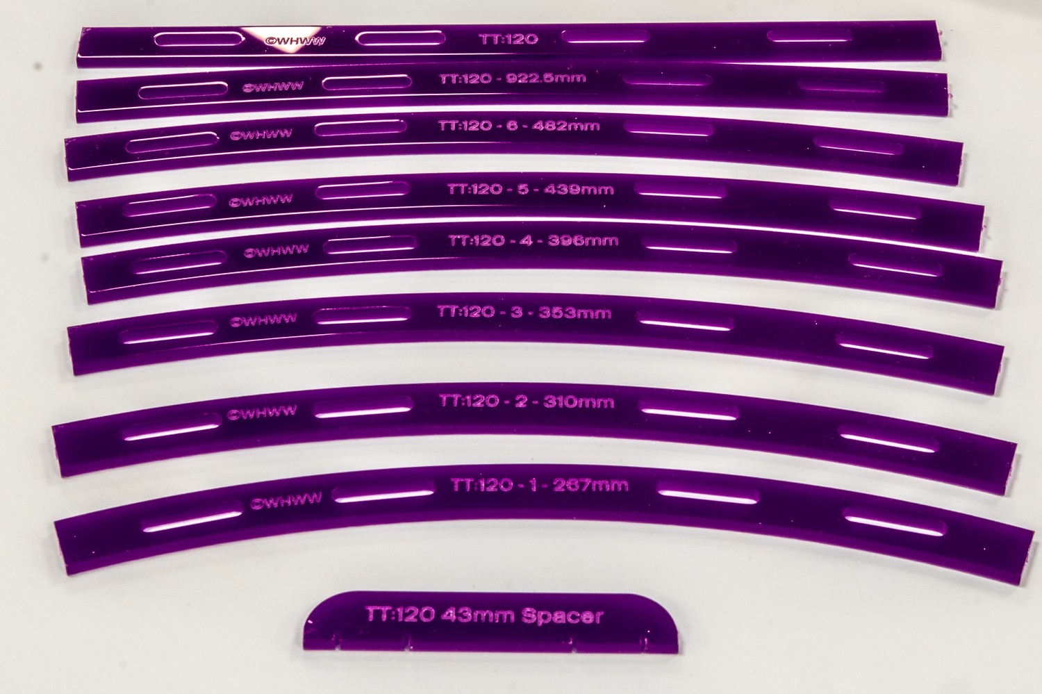 Guide Tralk Set TT:120 Track Guide Templates - Large Set – West Hill Wagon Works