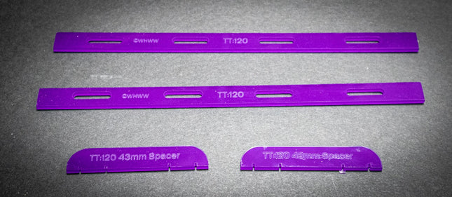 TT:120 Track Guide Templates - Straight Set