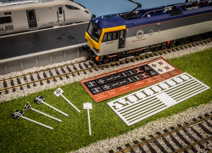 Coasting, Neutral Section and Raise/Lower Pantograph Signs - (Pack Of 10) - OO Gauge