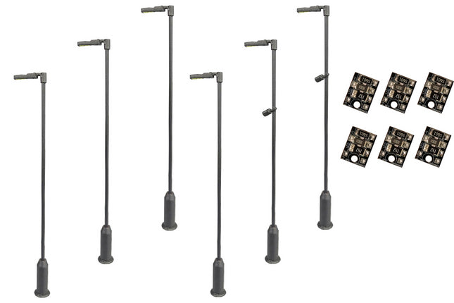 Modern Station Platform Lamps (Pack Of 6) - OO Gauge