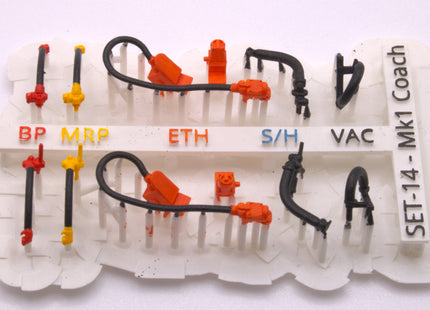 Detailed Pipes and Cables for a Mk1 Coach - OO Gauge (SET 14)