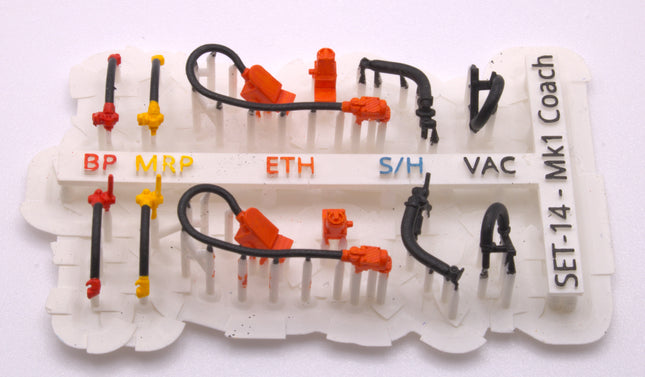 Detailed Pipes and Cables for a Mk1 Coach - OO Gauge (SET 14)