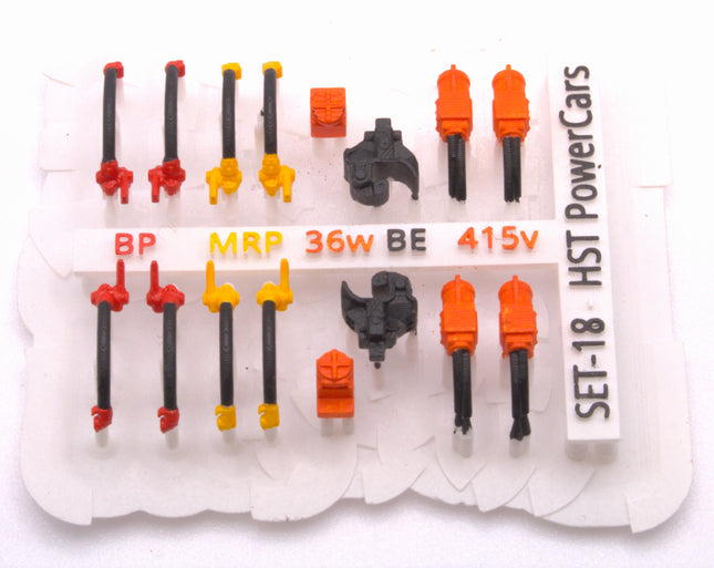 Detailed Pipes and Connectors for the rear of HST Power Cars - OO Gauge (Pack for 2 Power Cars) - SET 18
