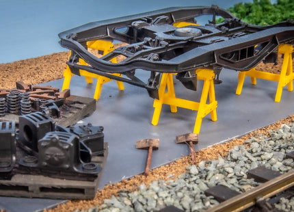 Y25 Type Wagon Bogies - Detailed Static Bogie and Bogie Parts Set - O Gauge
