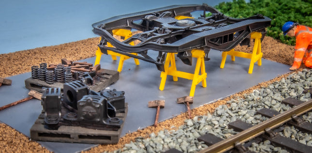Y25 Type Wagon Bogies - Detailed Static Bogie and Bogie Parts Set - O Gauge