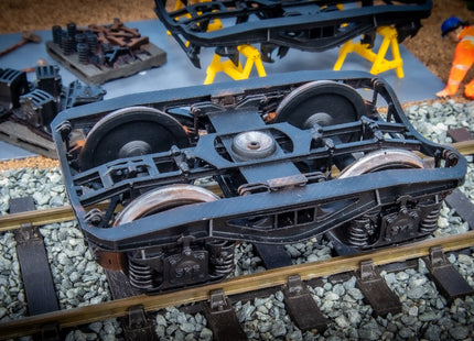 Y25 Type Wagon Bogies - Detailed Static Bogie and Bogie Parts Set - O Gauge