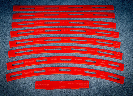 OO/HO Gauge Track Guide Templates - Standard Set (Code 75/83/100)