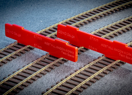 OO/HO Gauge Track Guide Templates - 51mm/67mm Track Centre Spacers (Code 75/83/100)