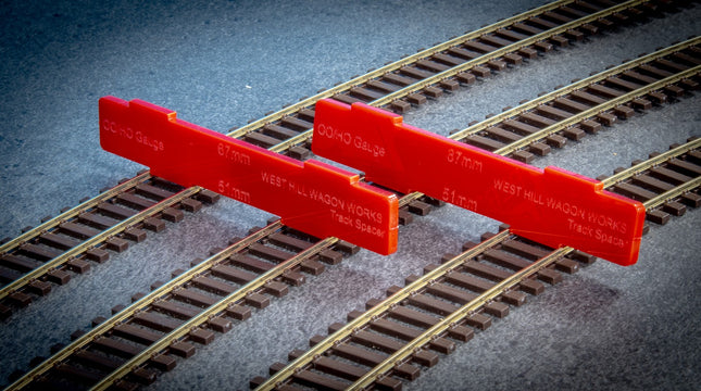 OO/HO Gauge Track Guide Templates - 51mm/67mm Track Centre Spacers (Code 75/83/100)