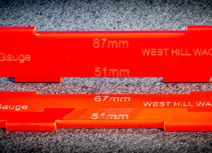 OO/HO Gauge Track Guide Templates - 51mm/67mm Track Centre Spacers (Code 75/83/100)