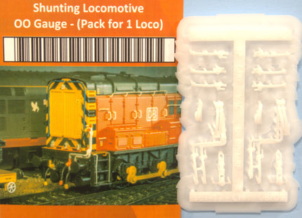 Detailed Pipes and Cables for a Class 08 or 09 Locomotive - OO Gauge (SET 17)