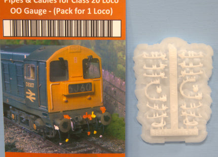 Detailed Pipes and Cables for a Class 20 Locomotive - OO Gauge (SET 1)