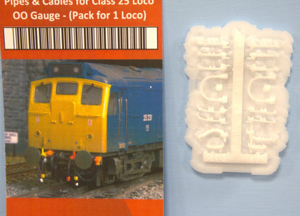 Detailed Pipes and Cables for a Class 25 Locomotive - OO Gauge (SET 2)