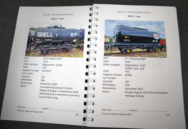 Pocket Stockbook (2023) of the Quorn Wagon and Wagon Group at the GCR