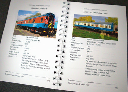 Pocket Stockbook (2023) of the Quorn Wagon and Wagon Group at the GCR