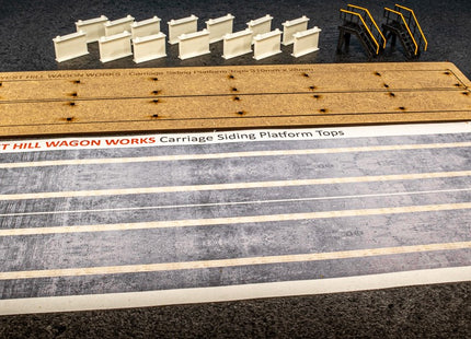 Slateford Carriage Siding Maintenance Platform Kit (62cm) Including Steps - OO Gauge