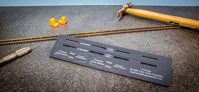 N Gauge Track Guide Templates - Straight Set (Code 55/80)