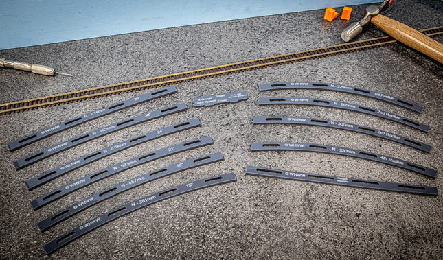 N Gauge Track Guide Templates - Large Set (Code 55/80)