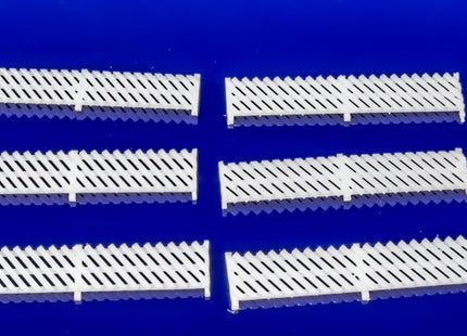 Traditional Station Platform Fencing - White - N Gauge (mm)
