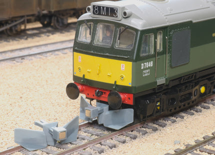 Hunt Magnetic Close Couplings ELITE - Snow Ploughs for Bachmann Class 25 - OO Gauge (1 Pair) - Unpainted (MP1)