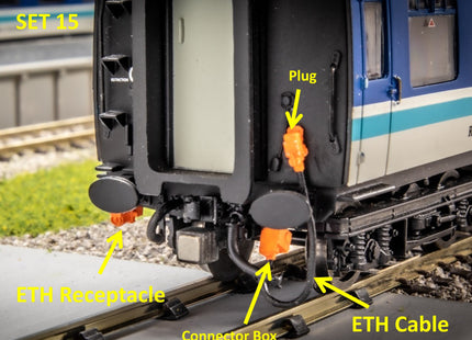 Detailed ETH Cables BUMPER Pack for 5 x Mk1 Coaches - OO Gauge (SET 15)