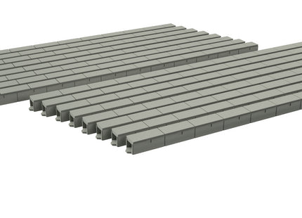 Concrete Cable Trough Trunking Straight Pack - OO Gauge (Pack Of 16, 172cm)