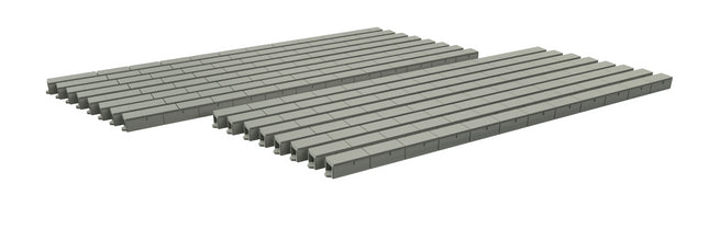 Concrete Cable Trough Trunking Straight Pack - OO Gauge (Pack Of 16, 172cm)