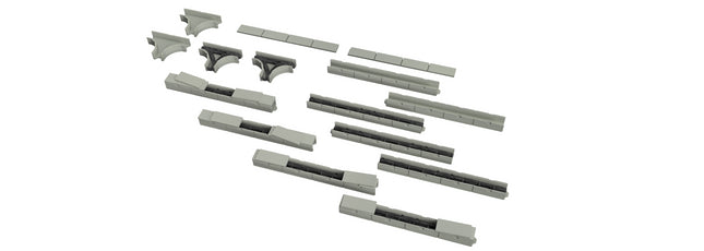 Concrete Cable Trunking Open Trough Pack - OO Gauge (Pack Of 13)