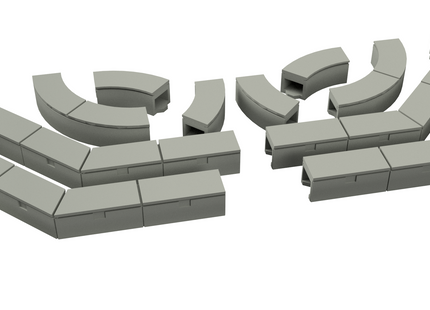 Concrete Cable Trough Trunking Mega Pack - OO Gauge