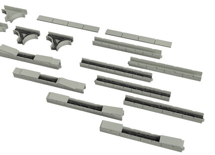 Concrete Cable Trough Trunking Mega Bundle Pack - OO Gauge