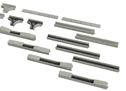 Concrete Cable Trough Trunking Mega Pack - OO Gauge